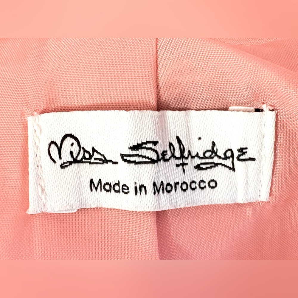 MISS SELFRIDGE Dusty Pink Rose Mini Coat Dress Size 4 - Picture 8 of 9